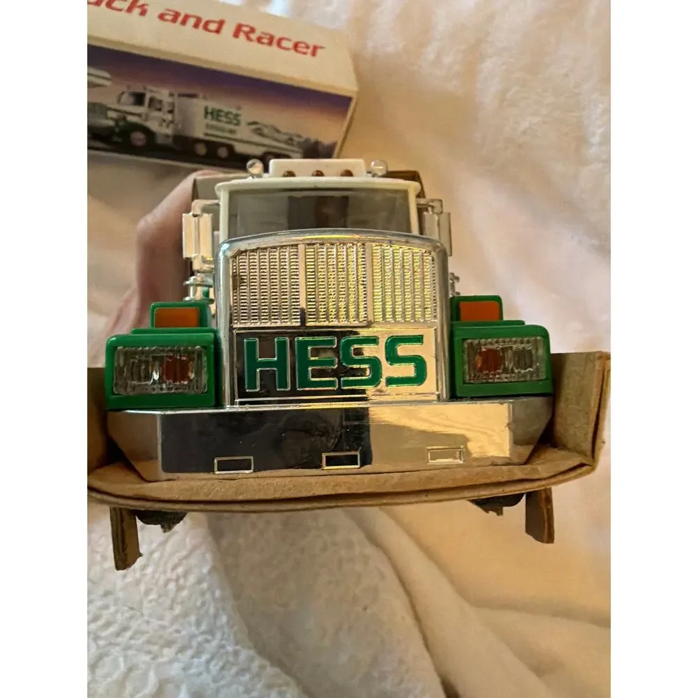 Vintage 1988 Hess Toy Truck & Racer Gasoline Transport Original Box NIB